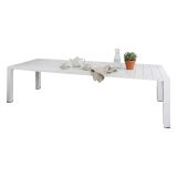 Tavolo da giardino allungabile 8-10 posti 160-230x98cm bianco - Lahat