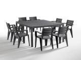 Tavolo da giardino allungabile 8-12 posti 146-292x86cm antracite - Campana