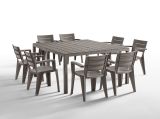 Tavolo da giardino allungabile 8-12 posti 146-292x86cm tortora - Campana