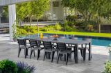 Tavolo da giardino allungabile 8-12 posti 147-294x90cm antracite - Brossard