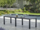 Tavolo da giardino allungabile 8-12 posti 147-294x90cm antracite - Brossard