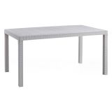 Tavolo da giardino effetto rattan 10 posti 150x90cm bianco - Adila