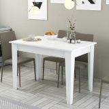 Tavolo da pranzo rettangolare 4 posti bianco 110x72cm - Eupilio