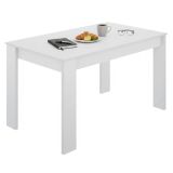 Tavolo da pranzo rettangolare 6 posti bianco 138x81cm - Alois