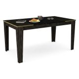 Tavolo elegante rettangolare 8 posti nero e oro 145x85cm - Asciano