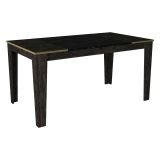 Tavolo elegante rettangolare 8 posti nero e oro 145x85cm - Asciano