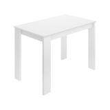 Tavolo fisso Badile, Tavolo da pranzo multiuso, Tavolo rettangolare da cucina o sala da pranzo, 110x67h77 cm, Bianco