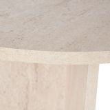Tavolo Fisso Beige Marmo 6 Posti Forma Ovale 200x90x75h cm, Materiale Piano in Legno Nobilitato - Nofalota