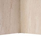 Tavolo Fisso Beige Marmo 6 Posti Forma Ovale 200x90x75h cm, Materiale Piano in Legno Nobilitato - Nofalota
