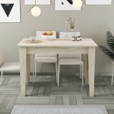 Tavolo Fisso Beige Marmo 6 Posti Forma Rettangolare 110x72x75h cm, Peso Supportato 120 kg - Zane
