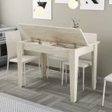 Tavolo Fisso Beige Marmo 6 Posti Forma Rettangolare 110x72x75h cm, Peso Supportato 120 kg - Zane