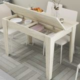 Tavolo Fisso Beige Marmo 6 Posti Forma Rettangolare 110x72x75h cm, Peso Supportato 120 kg - Zane