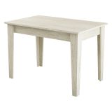 Tavolo Fisso Beige Marmo 6 Posti Forma Rettangolare 110x72x75h cm, Peso Supportato 120 kg - Zane