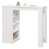 Tavolo Fisso Bianco 2 Posti Forma Rettangolare 120x50x105h cm, Materiale Piano in Legno Nobilitato - Sedriano
