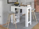 Tavolo Fisso Bianco 2 Posti Forma Rettangolare 120x50x105h cm, Materiale Piano in Legno Nobilitato - Sedriano