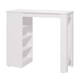 Tavolo Fisso Bianco 2 Posti Forma Rettangolare 120x50x105h cm, Materiale Piano in Legno Nobilitato - Sedriano