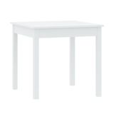 Tavolo Fisso Bianco 4 Posti Forma Quadrato 80x80x76h cm, Materiale Piano in Legno Nobilitato - Lofaka