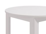 Tavolo Fisso Bianco 4 Posti Forma Rotondo 106.5x106.5x76.5h cm, Materiale Piano in Legno Nobilitato - Gorlago
