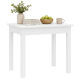 Tavolo Fisso Bianco 4 Posti Forma Rotondo 75x55x76h cm, Materiale Piano in Legno Nobilitato - Loda