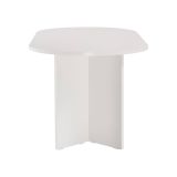 Tavolo Fisso Bianco 6 Posti Forma Ovale 180x89.5x75h cm, Peso Supportato 70 kg - Monterano