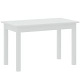 Tavolo Fisso Bianco 6 Posti Forma Rettangolare 120x70x76h cm, Materiale Piano in Legno Nobilitato - Litabana