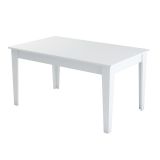 Tavolo Fisso Bianco 6 Posti Forma Rettangolare 145x88x75h cm, Peso Supportato 120 kg - Viverone