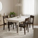 Tavolo Fisso Bianco 6 Posti Forma Rettangolare 160x90.5x76.5h cm, Materiale Piano in Legno Nobilitato - Tonara