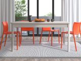 Tavolo Fisso Bianco 6 Posti Forma Rettangolare 160x90.5x76.5h cm, Materiale Piano in Legno Nobilitato - Tonara
