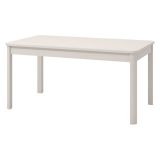 Tavolo Fisso Bianco 6 Posti Forma Rettangolare 160x90.5x76.5h cm, Materiale Piano in Legno Nobilitato - Tonara