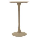 Tavolo Fisso Bianco Crema 2 Posti Forma Rotondo 60x60x106h cm, Sfumatura Colore Struttura Crema - Leh