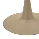 Tavolo Fisso Bianco Crema 2 Posti Forma Rotondo 60x60x106h cm, Sfumatura Colore Struttura Crema - Leh