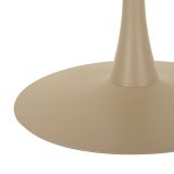 Tavolo Fisso Bianco Crema 4 Posti Forma Rotondo 120x120x86h cm, Sfumatura Colore Struttura Crema - Ceduna