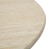 Tavolo Fisso Bianco Crema 4 Posti Forma Rotondo 120x120x86h cm, Sfumatura Colore Struttura Crema - Ceduna