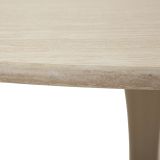 Tavolo Fisso Bianco Crema 4 Posti Forma Rotondo 120x120x86h cm, Sfumatura Colore Struttura Crema - Ceduna