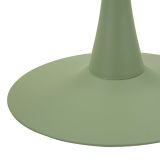 Tavolo Fisso Bianco Crema Verde 2 Posti Forma Rotondo 60x60x106h cm, Sfumatura Colore Struttura Crema - Leh