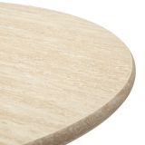 Tavolo Fisso Bianco Crema Verde 2 Posti Forma Rotondo 60x60x106h cm, Sfumatura Colore Struttura Crema - Leh