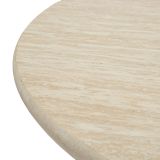 Tavolo Fisso Bianco Crema Verde 4 Posti Forma Rotondo 120x120x76h cm, Sfumatura Colore Struttura Crema - Coober