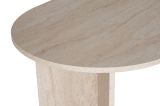 Tavolo Fisso Bianco Marmo 6 Posti Forma Ovale 180x89.5x75h cm, Peso Supportato 70 kg - Monterano