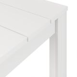 Tavolo Fisso Bianco Opaco 4 Posti Ripiano Effetto Dogato 80x80x76h cm, Forma Quadrato - Trosa