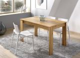 Tavolo fisso Censo, Tavolo da pranzo multiuso, Tavolo rettangolare da cucina o sala da pranzo, 139x81h77 cm, Rovere Nodi
