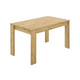 Tavolo fisso Censo, Tavolo da pranzo multiuso, Tavolo rettangolare da cucina o sala da pranzo, 139x81h77 cm, Rovere Nodi