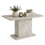 Tavolo Fisso Grigio Cemento 6 Posti Forma Rettangolare 138x80x74h cm, Sfumatura Colore Struttura Cemento - Litarari
