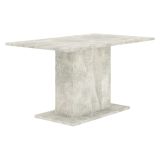 Tavolo Fisso Grigio Cemento 6 Posti Forma Rettangolare 138x80x74h cm, Sfumatura Colore Struttura Cemento - Litarari