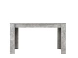 Tavolo Fisso Grigio Cemento Bianco 6 Posti Forma Rettangolare 135x80.5x74.5h cm, Colore Struttura Bianco - Simala