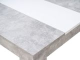 Tavolo Fisso Grigio Cemento Bianco 6 Posti Forma Rettangolare 135x80.5x74.5h cm, Colore Struttura Bianco - Simala