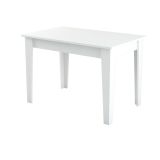 Tavolo fisso Heli, Ripiano da cucina, Consolle per sala da pranzo, Ripiano rettangolare fisso, 110x72 h75 cm, Bianco