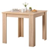 Tavolo Fisso Marrone 4 Posti Forma Rettangolare 80x80x75h cm, Materiale Piano in Legno Nobilitato - Cagno