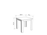 Tavolo Fisso Marrone 4 Posti Forma Rettangolare 80x80x75h cm, Materiale Piano in Legno Nobilitato - Cagno