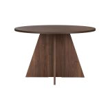 Tavolo Fisso Marrone Noce 4 Posti Forma Rotondo 120x120x75h cm, Peso Supportato 60 kg - Racale