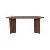Tavolo Fisso Marrone Noce 6 Posti Forma Ovale 180x89.5x75h cm, Peso Supportato 70 kg - Monterano